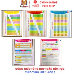 Thumbnail Sách - Tổng hợp công thức Toán Tiểu Học theo từng lớp - in bìa cứng Sanbooks 2