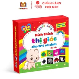 Thumbnail Sách tranh kích thích thị giác cho trẻ sơ sinh 0-2 tuổi bản zic zắc - giúp bé phát triển giác quan (Song ngữ Anh - Việt) 1