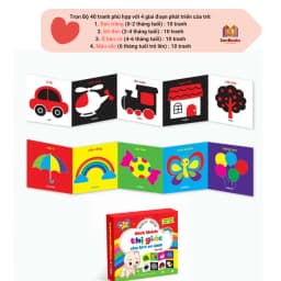 Thumbnail Sách tranh kích thích thị giác cho trẻ sơ sinh 0-2 tuổi bản zic zắc - giúp bé phát triển giác quan (Song ngữ Anh - Việt) 2