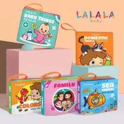 Thumbnail Sách Vải Cho Bé Sơ Sinh Lalababy, An Toàn Tuyệt Đối Cho Bé, Kích Thước 12x11cm, 8 Mặt Sột Soạt 4