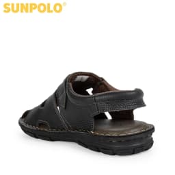 Thumbnail Sandal Bít Mũi Nam Da Bò Cao Cấp SUNPOLO SDA020 Có Big size 44 45 2