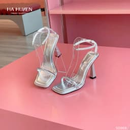 Thumbnail Sandal cao gót nữ HÀ HUYỀN da lì quai đá cổ khóa móc gót nhọn 10cm - SD868 1