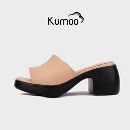 Thumbnail Sandal Cao Gót Nữ KUMOO Màu Kem SDCG-KUMO-011 Đế Vuông Lugsole 7cm Cao Trước 2cm Thời Trang Cá Tính 1