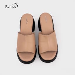Thumbnail Sandal Cao Gót Nữ KUMOO Màu Kem SDCG-KUMO-011 Đế Vuông Lugsole 7cm Cao Trước 2cm Thời Trang Cá Tính 2