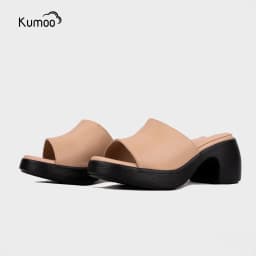 Thumbnail Sandal Cao Gót Nữ KUMOO Màu Kem SDCG-KUMO-011 Đế Vuông Lugsole 7cm Cao Trước 2cm Thời Trang Cá Tính 3