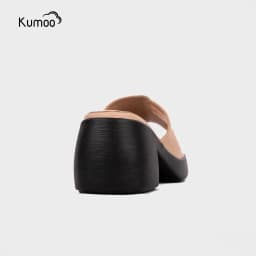 Thumbnail Sandal Cao Gót Nữ KUMOO Màu Kem SDCG-KUMO-011 Đế Vuông Lugsole 7cm Cao Trước 2cm Thời Trang Cá Tính 4