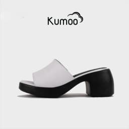 Thumbnail Sandal Cao Gót Nữ KUMOO Màu Trắng SDCG-KUMO-011 Đế Vuông Lugsole 7cm Cao Trước 2cm Thời Trang 1