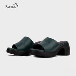 Thumbnail Sandal Cao Gót Nữ KUMOO Màu Xanh Ngọc SDCG-KUMO-011 Đế Vuông Lugsole 7cm Cao Trước 2cm Thời Trang 3