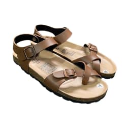 Thumbnail Sandal Đế Trấu Unisex Nam NữBIOLINE Official Quai Da Pu Đan Chéo Xỏ Ngón - PUK14 1
