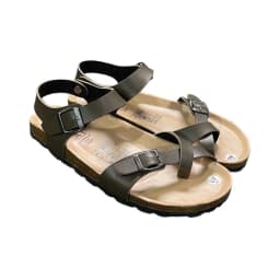 Thumbnail Sandal Đế Trấu Unisex Nam NữBIOLINE Official Quai Da Pu Đan Chéo Xỏ Ngón - PUK14 2