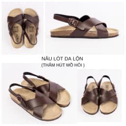 Thumbnail Sandal học sinh Birken Đế Trấu BIOLINE Unisex Nam nữ đi học Quai Chữ X - PU11 4