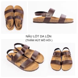 Thumbnail Sandal học sinh, sinh viên Birken Đế Trấu BIOLINE Official Unisex nam nữ hai quai ngang - PU15 2
