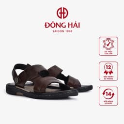 Thumbnail Sandal nam da bò Đông Hải quai ngang bản to nam tính dễ phối trang phục - S1131 1