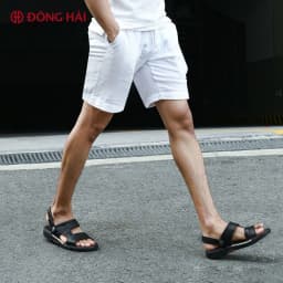 Thumbnail Sandal nam da bò Đông Hải quai ngang bản to nam tính dễ phối trang phục - S1131 3