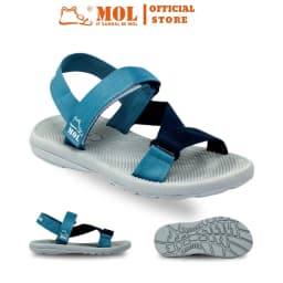 Thumbnail Sandal nam nữ unisex MOL quai chữ Z MS1166XD màu xanh 1