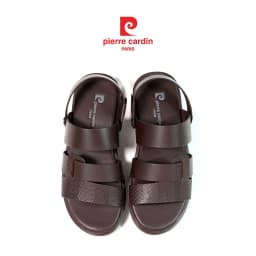 Thumbnail Sandal nam Pierre Cardin chất liệu da bò thật, thiết kế quai ngang độc đáo, đế cao su nguyên khôi - 165 4