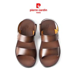 Thumbnail Sandal nam Pierre Cardin Pháp da bò thật cao cấp, đế cao su đúc chống trượt, quai bản rộng Chính hãng - 137 3
