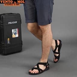 Thumbnail Sandal nam Vento quai chéo NV65B màu đen | Vento  NV65 SD65 3