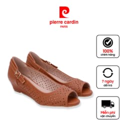 Thumbnail Sandal nữ Pierre Cardin da PU cao cấp,đế cao 3cm, họa tiết hoa, có khóa cài, không gây đau chân - 251 2