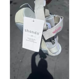Thumbnail Sandal Shondo nữ Girly quai thun màu xám be GIM2520 4