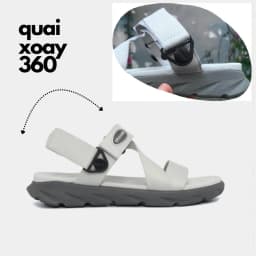 Thumbnail Sandal Shondo quai hậu xoay màu xám rêu F6S1122 1