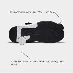Thumbnail Sandals Shondo F7 Racing đế đen phối trắng quai đen F7R1010 3