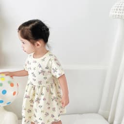 Thumbnail Sanlutoz Đầm Tay Ngắn Chất Liệu Cotton Mềm Mại Thời Trang Mùa Hè Xinh Xắn Cho Bé Gái 4