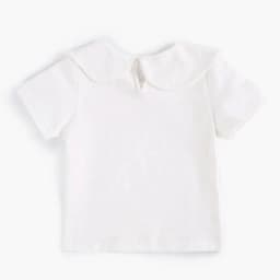 Thumbnail Sanlutoz Áo tay ngắn bằng cotton phong cách công chúa cho bé gái 2