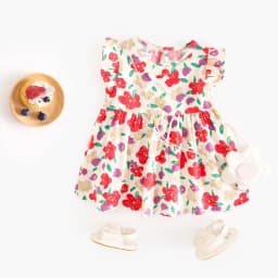 Thumbnail Sanlutoz Hoa Mùa Hè Bé Gái Đầm Dự Tiệc Trẻ Em Đầm Cotton Thường Ngày 2