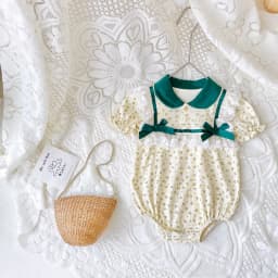 Thumbnail Sanlutoz Ngọt Ngào Hoa Mùa Hè Bé Gái Body Cotton Thời Trang Trẻ Sơ Sinh Quần Áo Bé Gái 2