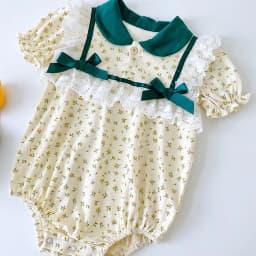 Thumbnail Sanlutoz Ngọt Ngào Hoa Mùa Hè Bé Gái Body Cotton Thời Trang Trẻ Sơ Sinh Quần Áo Bé Gái 4