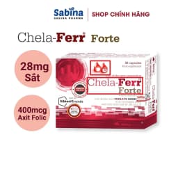 Thumbnail Sắt Chela Ferr®  Forte -Thực phẩm bảo vệ sức khoẻ chứa sắt Ferrochel dạng Chelate cho bà bầu và sau sinh11,4g-Olimp Labs 1