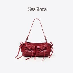 Thumbnail Seagloca Nơ Xếp Ly Dây Rút Nách Túi Đeo Vai Thời Trang Mới Dành Cho Nữ 1