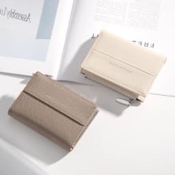 Thumbnail Seagloca Ví Ngắn Màu Trơn Nữ Mới Gấp Ví Thiết Kế Niche Ví Nhỏ Cho Nữ 1