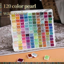 Thumbnail Seamiart 20 / 24 / 36 / 48 / 60 / 120 Màu Ngọc Trai Kim Loại Shimmer Chắc Chắn Màu Nước Bộ Vẽ Tranh Móng Tay Nghệ Thuật 1