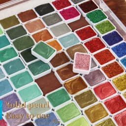 Thumbnail Seamiart 20 / 24 / 36 / 48 / 60 / 120 Màu Ngọc Trai Kim Loại Shimmer Chắc Chắn Màu Nước Bộ Vẽ Tranh Móng Tay Nghệ Thuật 3