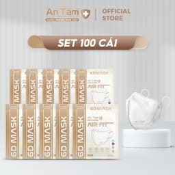 Thumbnail Set 100 cái - Khẩu trang y tế kháng khuẩn 6D chính hãng An Tâm ôm sát khuôn mặt, chống nắng toàn diện 1