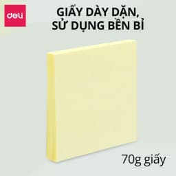 Thumbnail Set 100 Giấy Note Ghi Chú, Giấy Nhớ Hình Vuông Dán Vàng Deli Giấy Ghi Chú Loại Chất Lượng Cao Tiện Lợi Học Sinh 4