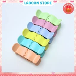 Thumbnail Set 12 chiếc kẹp tóc LABOON càng cua 5 răng tone màu pastel candy chocolate nhẹ nhàng tiểu thư 2