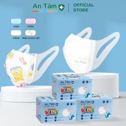 Thumbnail Set 150 cái khẩu trang y tế 3D Nhật Bản cho bé kháng khuẩn, chống tia UV - Chính Hãng AN TÂM 1