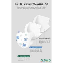 Thumbnail Set 150 cái khẩu trang y tế 3D Nhật Bản cho bé kháng khuẩn, chống tia UV - Chính Hãng AN TÂM 3