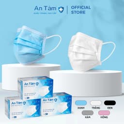 Thumbnail Set 150 cái khẩu trang y tế 4 lớp Vải Không Dệt cao cấp - Chính Hãng AN TÂM 1