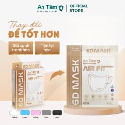 Thumbnail Set 200 cái - Khẩu trang y tế kháng khuẩn 6D chính hãng An Tâm ôm sát khuôn mặt, chống nắng toàn diện 2