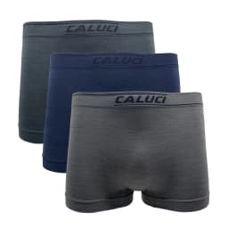 Thumbnail Set 3 quần sịp đùi dệt liền cao cấp CALUCI CBX16, kiểu Boxer, thiết kế basic khỏe khoắn, vải mềm mịn, co giãn 4 chiều 4