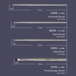 Thumbnail Set 4 cọ vẽ tranh sơn dầu/màu nước/móng tay SEAMIART đầu móc bằng acrylic cao cấp 2