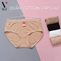 Thumbnail Set 4 quần lót nữ Vicci cotton cao cấp lưng cao gen nhẹ 105 mềm mại, êm ái, kháng khuẩn khử mùi 3