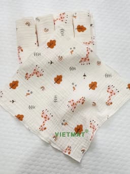 Thumbnail Set 5 khăn sữa trẻ em TILO vải muslin 100% cotton mềm mịn, thoáng mát và hút nước mạnh 4