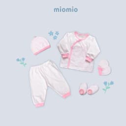 Thumbnail Set 5 Món Đồ Dài Áo Cài Chéo Sơ Sinh MIOMIO - Cho Bé Trai, Bé Gái (Từ 0-3M), Vải Cotton 4