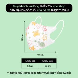 Thumbnail Set 50 cái khẩu trang y tế 5D cho bé 3 lớp Vải Không Dệt & Giấy Kháng Khuẩn - Chính Hãng AN TÂM 2