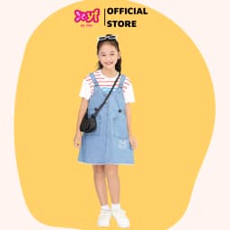 Thumbnail Set đầm yếm gồm áo và yếm jean - YDX033-3 2